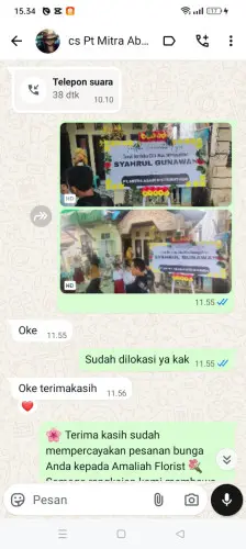 Testimonial Papan Bunga bandasari
